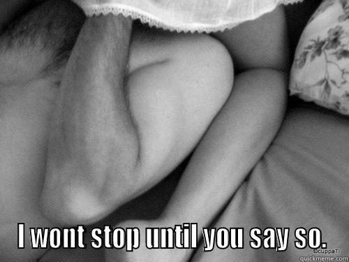  I WONT STOP UNTIL YOU SAY SO. Misc