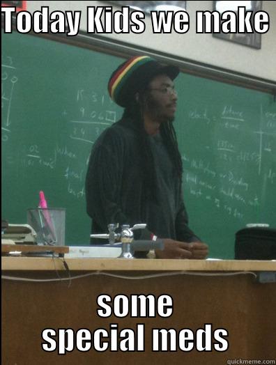 TODAY KIDS WE MAKE  SOME SPECIAL MEDS Rasta Science Teacher