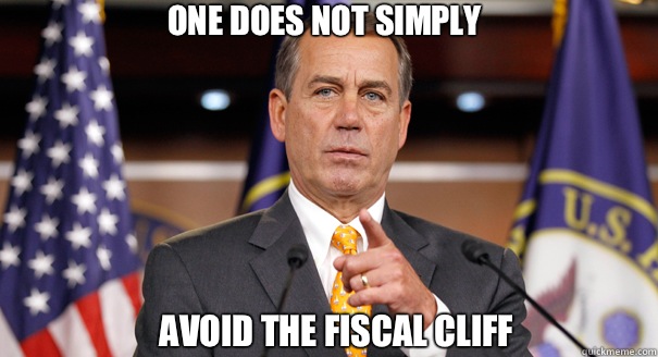 One does not simply Avoid the fiscal cliff  