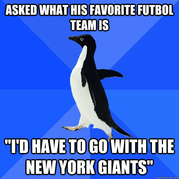 asked what his favorite futbol team is 
