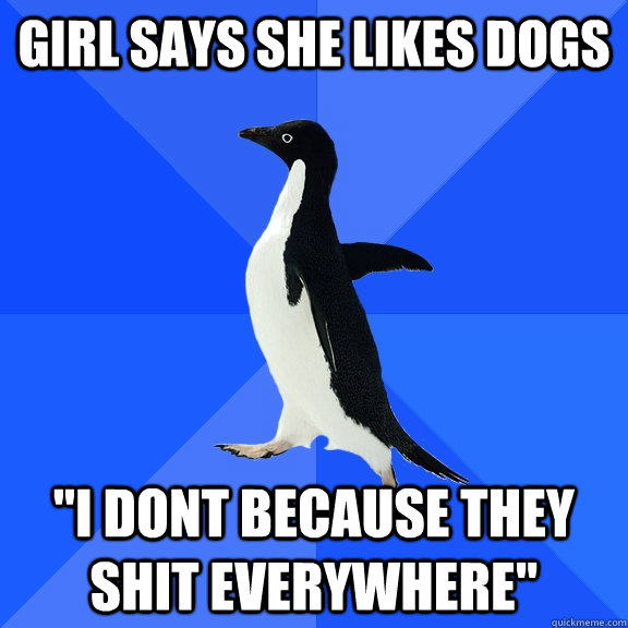 Girl says she likes dogs 