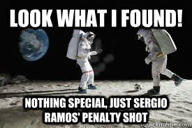look what i found! Nothing special, just sergio ramos' penalty shot  Ramos Space Penalty