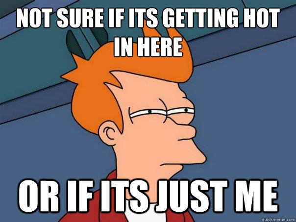Not sure if its getting hot in here Or if its just me  Futurama Fry