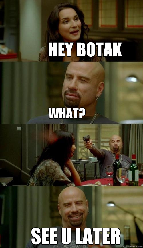 hey botak see u later what?  Skinhead John