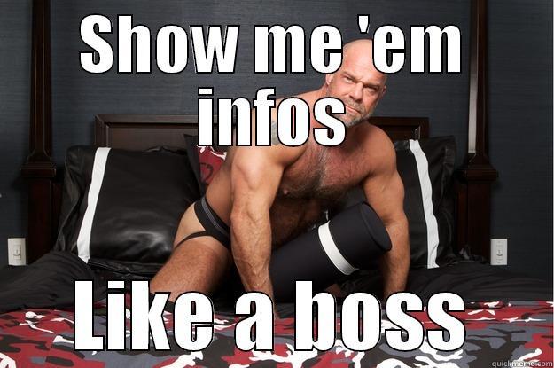 SHOW ME 'EM INFOS LIKE A BOSS Gorilla Man