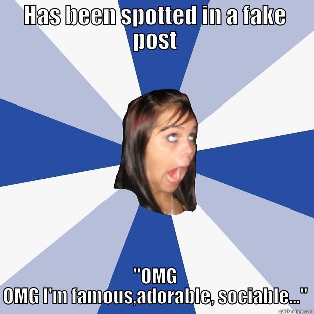 HAS BEEN SPOTTED IN A FAKE POST 