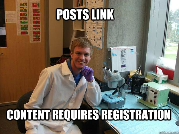 posts link content requires registration  