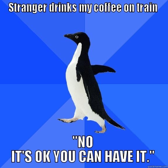 STRANGER DRINKS MY COFFEE ON TRAIN 