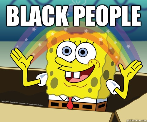 Black people   Spongebob rainbow