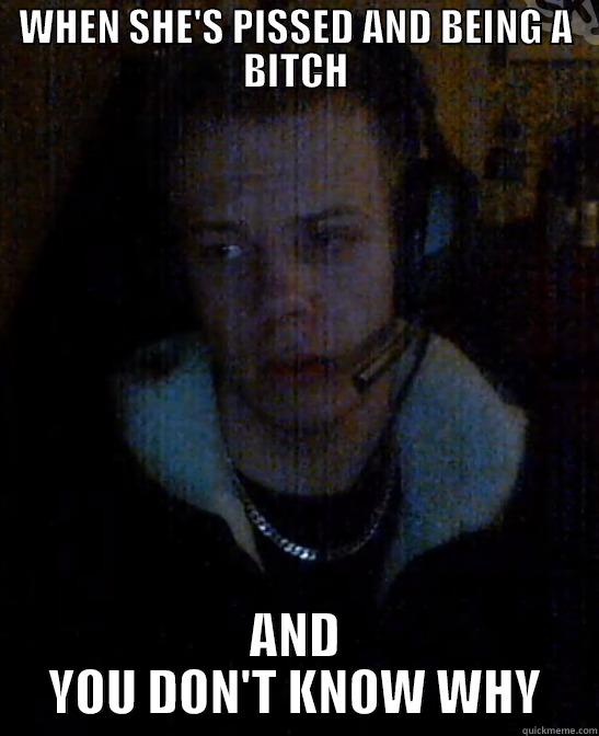 WHEN SHE'S PISSED AND BEING A BITCH AND YOU DON'T KNOW WHY Misc