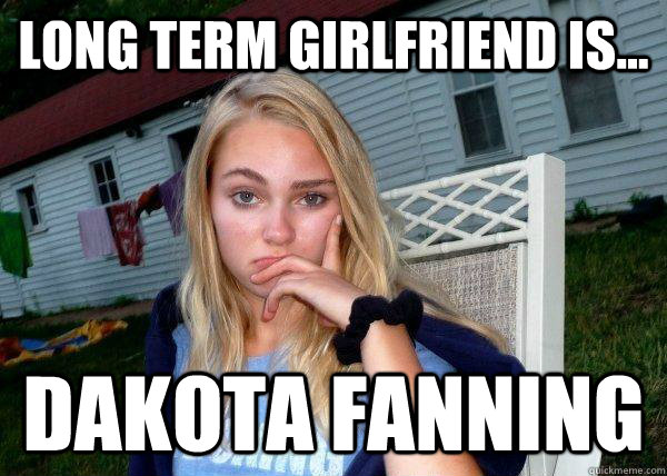 Long Term Girlfriend Is... Dakota Fanning  Long Term Girlfriend