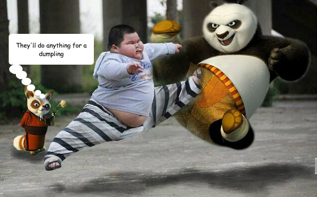 They'll do anything for a dumpling - They'll do anything for a dumpling  Po Against Po