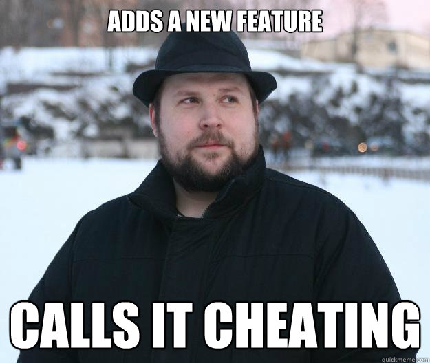 Adds a new feature CALLS IT CHEATING  Advice Notch