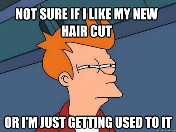 Not sure if I like my new hair cut Or I'm just getting used to it  Futurama Fry