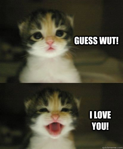 Guess Wut! I love you!  