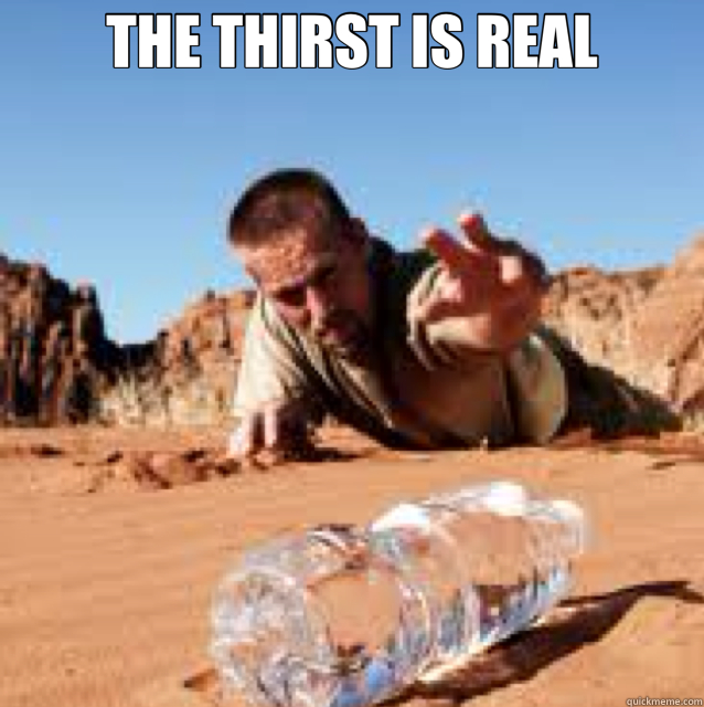 THE THIRST IS REAL  - THE THIRST IS REAL   Thirst