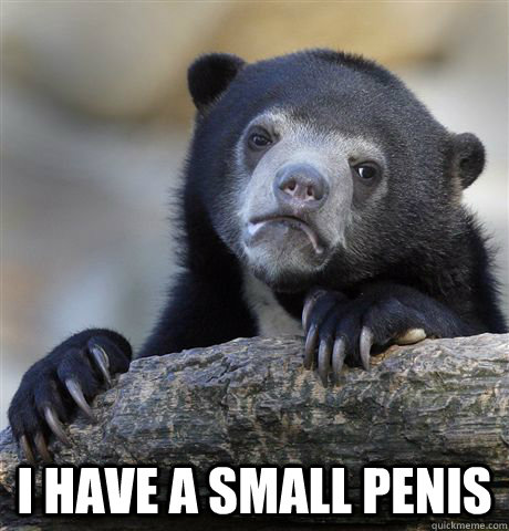  I have a small penis  Confession Bear