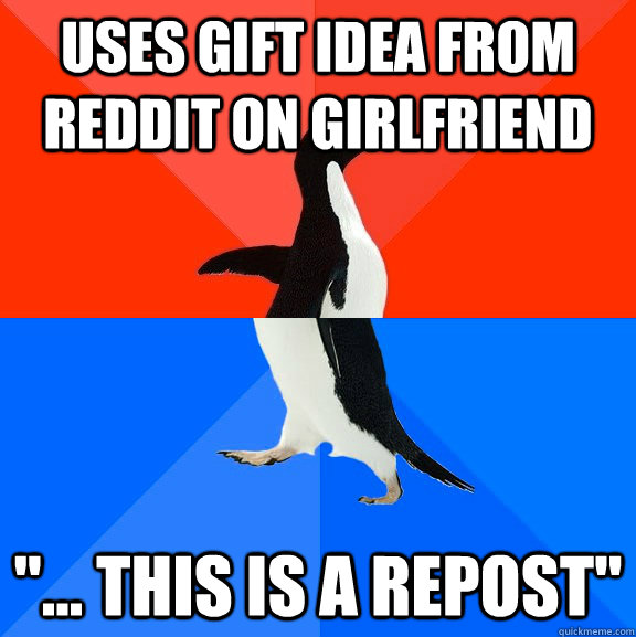uses gift idea from reddit on girlfriend 