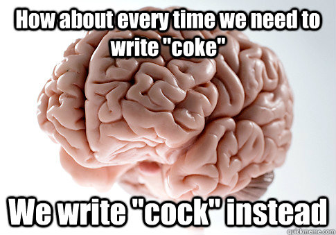 How about every time we need to write 