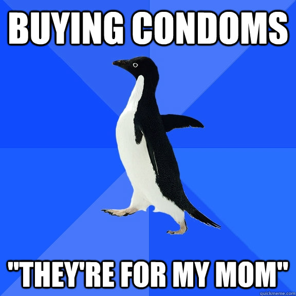 Buying condoms 