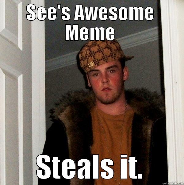 Meme stealer - SEE'S AWESOME MEME STEALS IT. Scumbag Steve