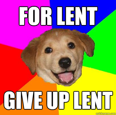 For lent Give up lent   Advice Dog