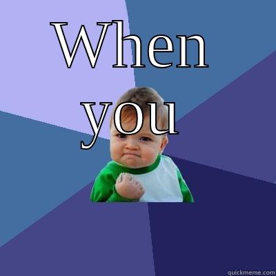 WHEN YOU  Success Kid