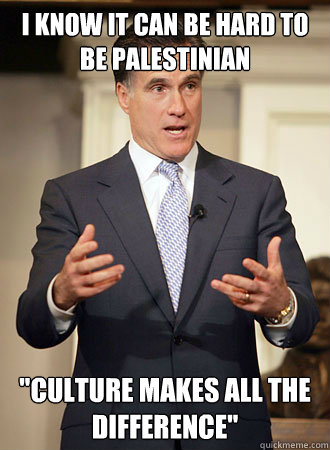 i know it can be hard to be Palestinian  