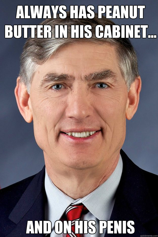 Always has peanut butter in his cabinet...









And on his penis  Closet Dad