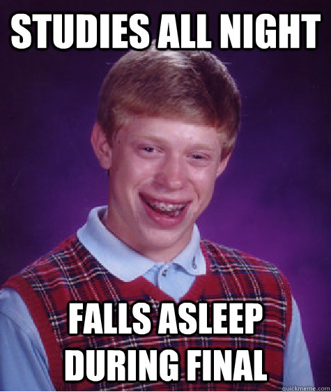 studies all night falls asleep during final - studies all night falls asleep during final  Misc