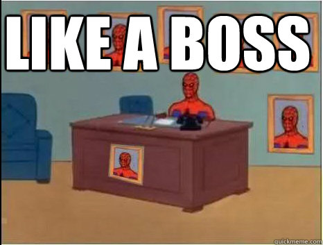 LIKE A BOSS   desk spiderman