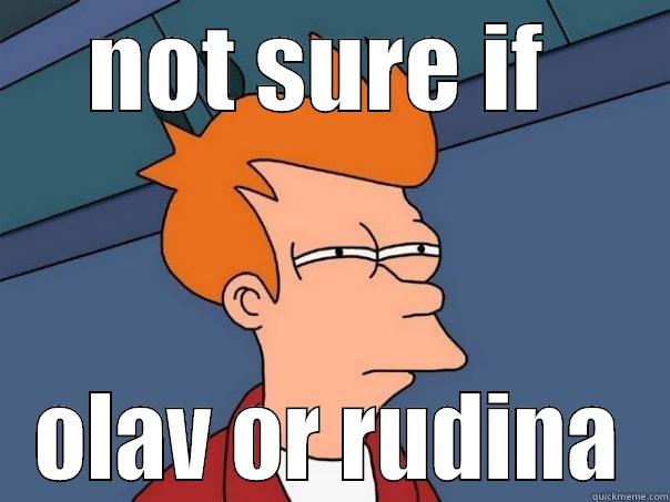 NOT SURE IF  OLAV OR RUDINA Futurama Fry