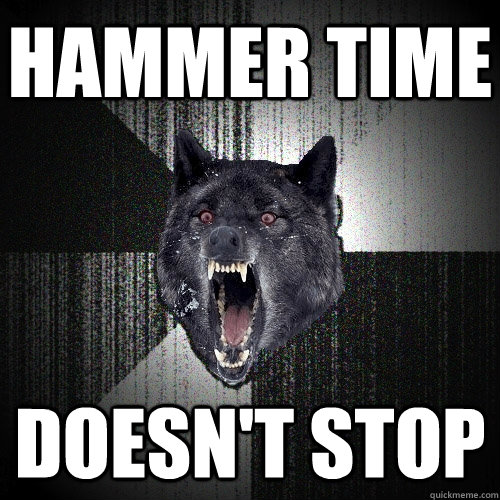 hammer time doesn't stop  Insanity Wolf