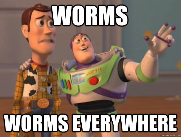 worms worms everywhere  toystory everywhere