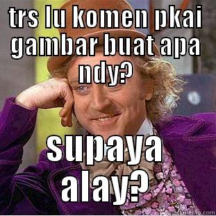 TRS LU KOMEN PKAI GAMBAR BUAT APA NDY? SUPAYA ALAY? Condescending Wonka