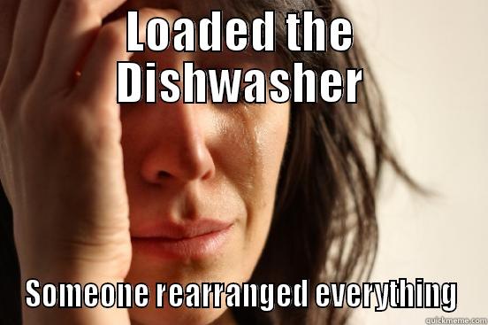 LOADED THE DISHWASHER SOMEONE REARRANGED EVERYTHING First World Problems