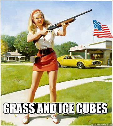 Grass and ice cubes - Grass and ice cubes  Average American