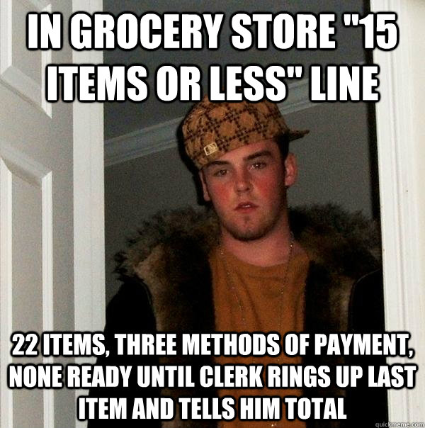 In grocery store 