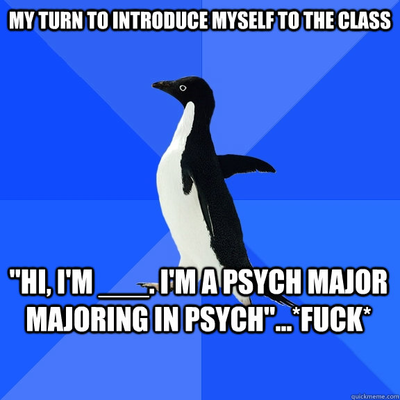 My turn to introduce myself to the class 