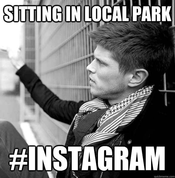 sitting in local park #instagram  
