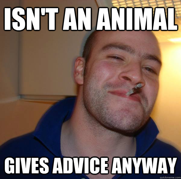 Isn't an animal  Gives Advice anyway - Isn't an animal  Gives Advice anyway  Misc