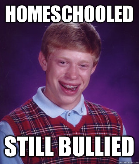 Homeschooled Still bullied  Bad Luck Brian