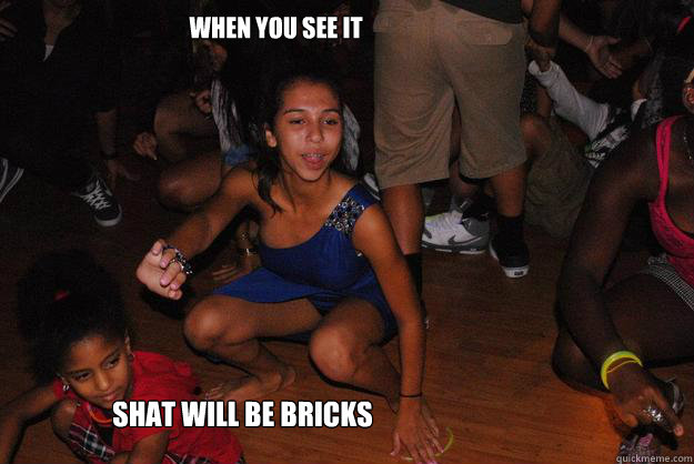 When you see it Shat will be bricks  Meme
