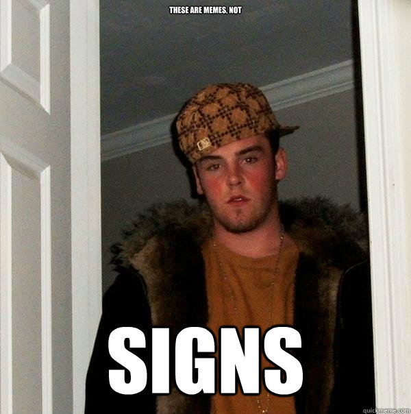 THESE ARE MEMES, NOT SIGNS - THESE ARE MEMES, NOT SIGNS  Scumbag Steve