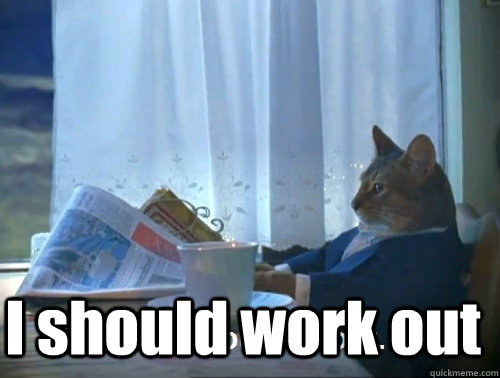  I should work out  Rich cat is rich
