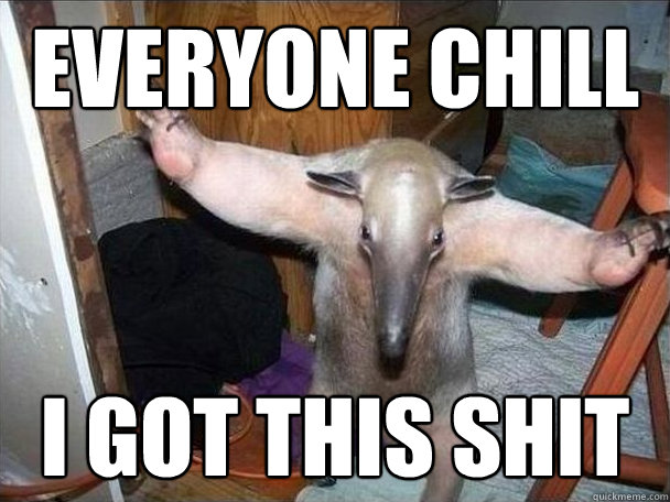everyone chill i got this shit  I got this