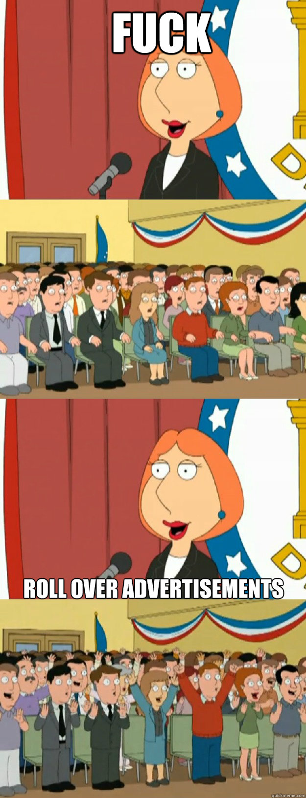 fuck roll over advertisements  Lois Griffin