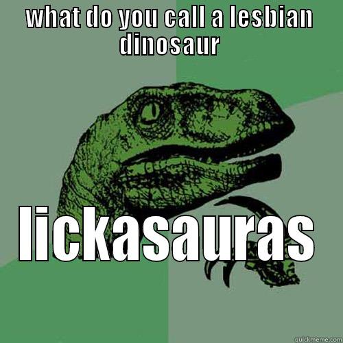 WHAT DO YOU CALL A LESBIAN DINOSAUR LICKASAURAS Philosoraptor