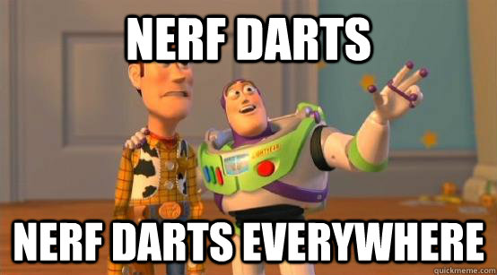 nerf darts nerf darts everywhere  Buzz Glitter