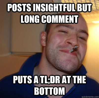 posts insightful but long comment puts a tl;dr at the bottom  GGG plays SC